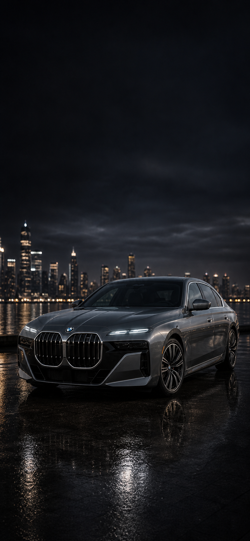Gray BMW eDrive 50 chauffeur vehicle